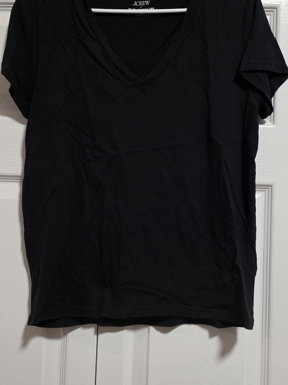 J. Crew Black V-Neck Short Sleeve Tee